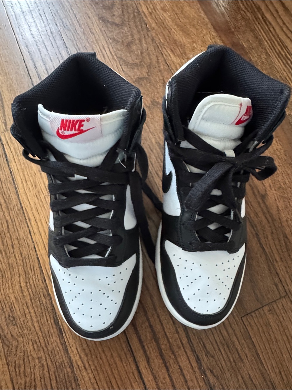 Nike Black, White and Red High-Top Sneakers